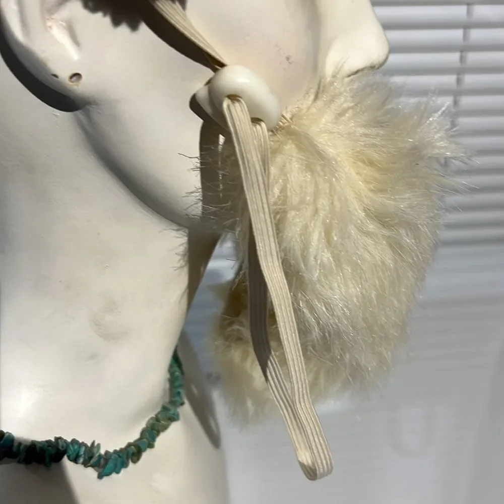 Santa Hat with Beard for XL Dog  **View Photos of Inside of beard** Damage